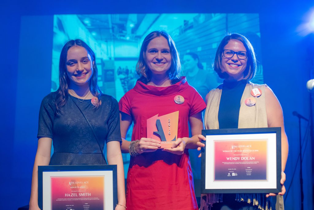 2016 Ada Lovelace Award winners Dr. Anastasia Kurdia, Wendy Dolan, and Jacqueline Nelson have all broken ground as innovators and leaders in the community, while our Ada-in-Training, Hazel Smith, is a teenager already establishing herself as a peer educator at local nonprofit Electric Girls.