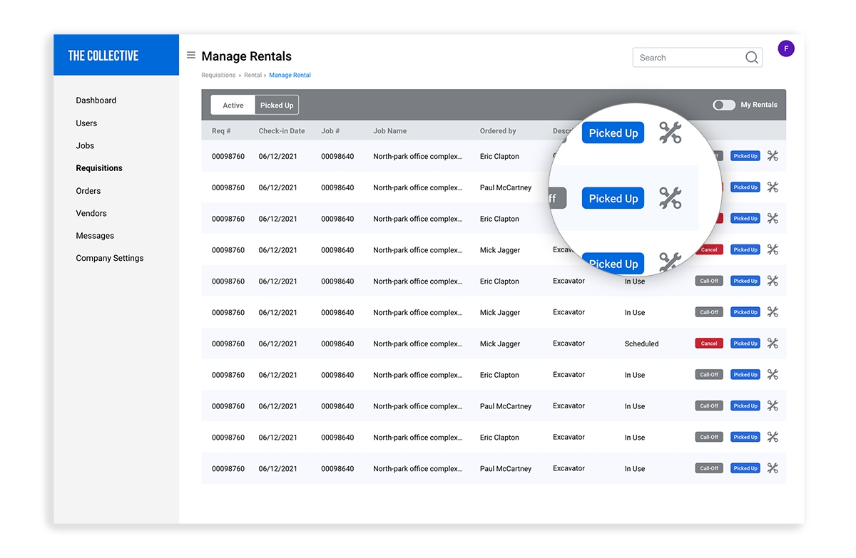 Example of an application where color accessibility was considered in the design process.